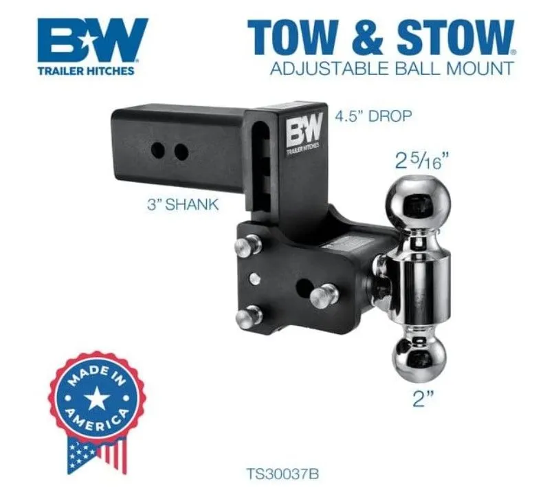 Dual Ball 3in Black 4.5" Drop